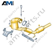 Труба выпуска ОГ с нейтрализатором VAG 1K0254514EX