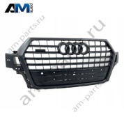 Решетка радиатора (матовый хром) Ауди Q7 4М (рестайлинг) 4M0853651JFUQ
