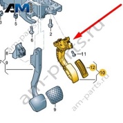 Педаль акселератора с электронным модулем Audi Q8 e-tron 2024-2024/Audi e-tron 2019-2023 4KL723523