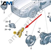 Широкополосный динамик Audi Q7 (4M) 2016-2024 4M0035825