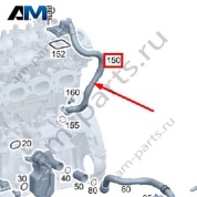 Вентиляционная трубка между блоком и крышкой  Mercedes E300 W213 (M274 E20) A2740182100