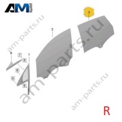 Стекло задней правой двери Porsche Macan (2014-2018) 95B845206E