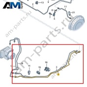 Тормозная трубка от переднего к заднему соединителю Volkswagen id-Buzz 2023-2024 1N3614741C