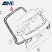 Уплотнитель крышки багажника на Mercedes GLS 2019-2026 A1677408500