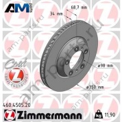 Передний правый тормозной диск ZIMMERMANN 460.4505.20 для Porsche Panamera II