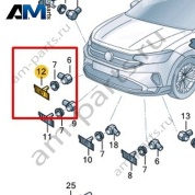 Кронштейн датчика Volkswagen Taigo 2022-2024 2G7919494