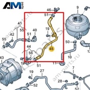Трубопровод системы охлаждения VAG 06M121662D