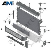 Радиатор охлаждения АКБ BMW 7 серия (G11/G12 LCI) 2019-2022 730d (B57P) 17118596124