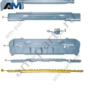 Накладка заднего бампера 4CG807541 для Ауди Q6 2022-2026