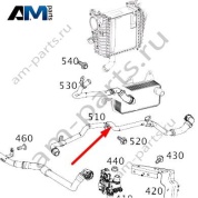 Шланг системы охлаждения к масляному радиатору для Mercedes E220d W213 (OМ654) A6542033502