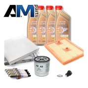 Комплект неоригинальных фильтров и моторное масло 5W40 для ТО-2 Polo Sedan New (2020-2023) 1.4 TSI 125 л.с.