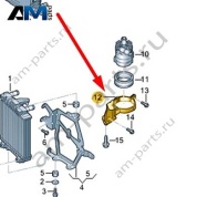 Кронштейн дополнительного насоса ОЖ Audi A8 (D4) 2014-2017 4H0121305AJ