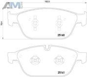 Передние тормозные колодки BREMBO P85128 Audi A8 (D4) 2010-2017