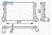 Интеркулер MAGNETI MARELLI (351319202850) для Volkswagen CC (2008-2018) 2.0TDI