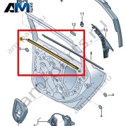 Уплотнитель паза стекла Volkswagen Jetta VII 2020-2024 17A839479A