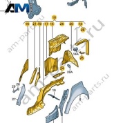 Внутренняя часть колесной арки Audi A8 (D4) 2014-2017 4H0813032TC