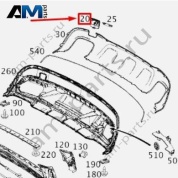 Заглушка буксировочного крюка заднего бампера A1568855822 Mercedes GLA X156