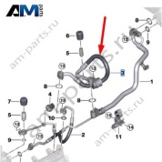 Трубка кондиционера от компрессора на испаритель BMW X3 (G01) 2017-2024 30d (B57) 64539311903