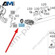 Хомут глушителя спереди для Mercedes W166 GLE 450 (M276) A0009953533