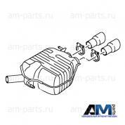 Оригинальный задняя часть глушителя Ауди A5 (8Т) 2.0TFSI 8T0253609CS