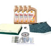 Комплект фильтров для ТО-2 Caddy 1.4TSI 2015-2021 с маслом Shell 0W30
