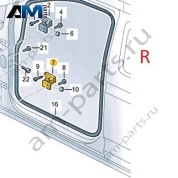 Петля задней правой двери нижняя 5H0833402 для Volkswagen Golf 8 2019-2026