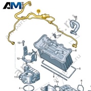Соединительная трубка с адсорбером VAG 04C133352AB