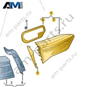 Задний левый светодиодный фонарь с противотуманным фонарем Volkswagen T-Roc Cabrio 2020-2024 2GC945307B