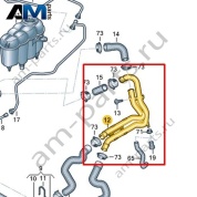 Трубопровод системы охлаждения VAG 04E121194