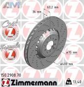 Передний правый тормозной диск 400X36 (150.2908.70) ZIMMERMANN для BMW 5 серии F10 рестайлинг рестайлинг M5