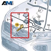 Рычаг отпирания Volkswagen T-Roc 2018-2024 2GA823661A