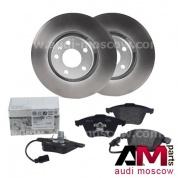 Передние диски и колодки Ауди А8 (D3) 2.8-3.2