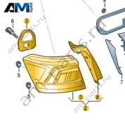 Светодиодный задний правый фонарь Volkswagen T-Roc 2018-2024 2GA945096C