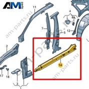 Порог Volkswagen Jetta VII 2020-2024 17A809378