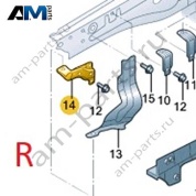 Держатель правого крыла спереди VAG 3GJ821184 Volkswagen 2025-2026