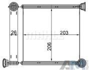 Радиатор отопителя для Tiguan II (2016-2020) 2.0TDI AH256000S