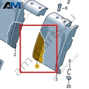 Наполнитель спинки Volkswagen T-Roc 2018-2024 2GA885775