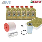 Комплект неоригинальных фильтров и моторное масло LL3 5W30 504/507 для ТО-2/4 Audi A4 (B9) 2019-2025 45TDI 231 л.с.