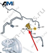 Кронштейн тормозного шланга Audi Q7 (4M) 2016-2024 4M0611846J