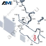 Шланг охлаждения от радиатора правой арки Mercedes W465 AMG G63 (M177) A4655010400