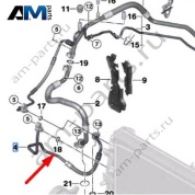 Напорный трубопровод кондиционера BMW X1 F48LCI 2019-2023 20d (B47D) 64539869634