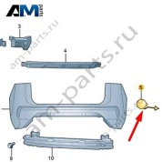 Крышка буксировочной петли сзади VAG 3GJ807441AGRU Volkswagen 2025-2026