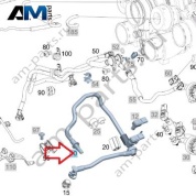 Трубка регенерации топливных паров слева Mercedes W205 AMG C63 (M177) A1770103500