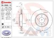 Диск тормозной задний Brembo (09.9582.11) на Volkswagen Caravelle T6
