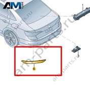 Световозвращатьель левый Volkswagen Jetta VII 2020-2024 17A945105