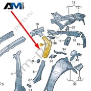 Усилитель стойки С Audi Q8 e-tron 2024-2024/Audi e-tron 2019-2023 4K4809745