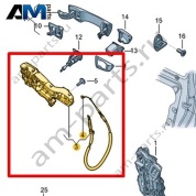 Корпус ручки Volkswagen Jetta VII 2020-2024 17A837812E