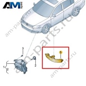 Фонарь указателя поворота слева Volkswagen Scirocco 2015-2018 1K8949101