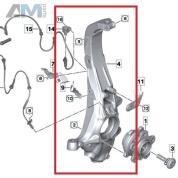 Поворотный кулак левый 32216876656 на BMW X6 (G06) 2019-2025