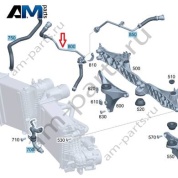Патрубок интеркулераобратный на Mercedes W465 AMG G63 (M177) A1772003301